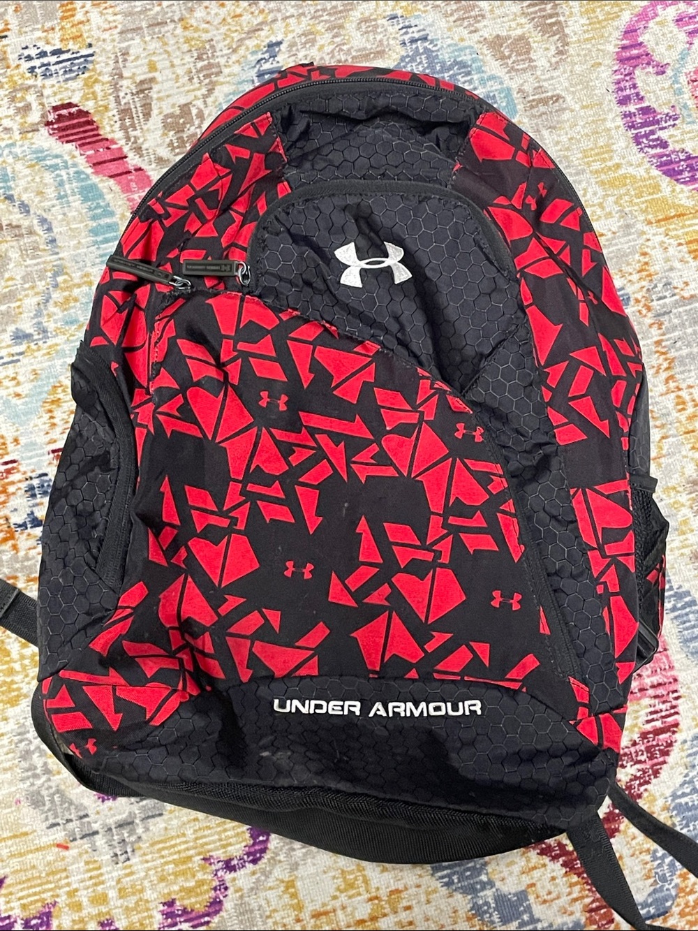 Under Armour black and red backpack